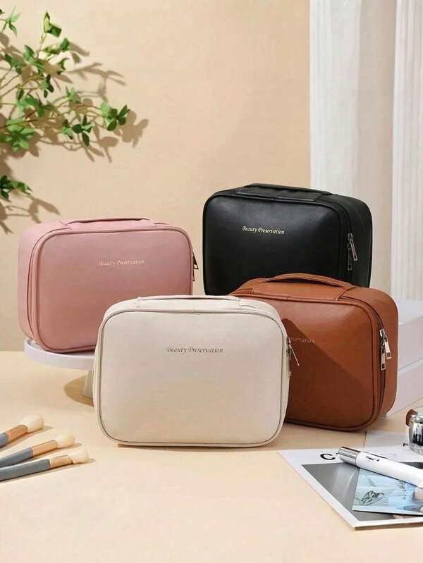 1 Stück Sommer Reise Make-up Tasche, Portables wasserdichtes Toilettenartikel-Etui, große Aufbewahrungstasche, Kosmetiktasche zum Mitnehmen, geeignet für Urlaubsreisen, Aufbewahrung von Strandkosmetik, Geschäftsreisen, Geschenke für Mama, Geschenke für Freundin, Festival-Geschenke, Geburtstagsgeschenke
