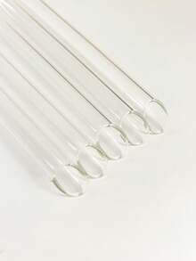 1/2/4 Ống hút thủy tinh lớn/nhỏ, thẳng trong suốt, có thể tái sử dụng, dùng cho đồ uống lạnh, trà sữa, cà phê, nước ép, sinh tố, nhà bếp, nhà hàng, tiệc cocktail, trở lại trường, quà tặng cho bạn gái/bạn trai, cha mẹ, bạn bè, đồ dùng ngày lễ, Halloween, lễ tạ ơn, giáng sinh - phong cách 1 - Xem 6