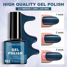 LIMEGIRL 4支/套 8毫升凝胶指甲油套装，同色同瓶，可卸凝胶指甲油套装，美甲沙龙DIY，居家美甲必备，女士美甲礼物 - 彩色 - 查看 4