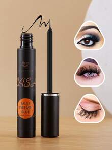 2pcs Black & Transparent Eyelash Glue 6ml, Super Strong Hold Long-Lasting Lash Adhesive, Gentle & Non-Irritating For Sensitive Eyes, Suitable For Cluster & Strip False Eyelashes DIY - Black and White - View 8