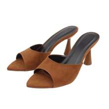 Sandália Tamanco Feminino Bico Fino Salto Taça 8cm Conforto com Elegância e Estilo