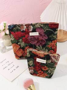 1 PC/Set Colorful Iris Handbag On Black Background Make Up Bag, Fashionable And Casual Large Capacity Portable Zipper Makeup Bags, Travel And Vacation Essentials Cosmetic Bags For Sanitary Napkins, Pouch Pads, Wired Earphones, Earpods, Headphones, Charger, Lipsticks, Cosmetics, Perfume, Skin Care And Beauty Products, Home Decor, School Girls, Keys, Holiday Gifts Bag, Makeup Bag, Toiletry Bag, Desk Organiser, Make Up Bag, Bag, Make Up Pouch, Travel Essentials, Makeup Bags, Small Makeup Bag,Makeup Pouch,Cosmetic Bag,Travel Essential,Large Capacity,Large Makeup Bag,Christmas Gifts,Pouch,Travel,Gifts For Women Travel Essential,Pouch,Clutch / Small Handbag, Makeup Organizer,Makeup Organize,Pouch,Brush Holder,Mini Pouch,Large Capacity Pouch,Gifts For Women,Christmas Gifts,Gift Ideas For Women