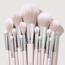 ColourPop Stone Cold Brush Roll Face Eye Brush Set Face Eye Makeup Brush Set Made With Luxe Synthetic Vegan Bristles Includes Holder 15 Count NEW(1149) - Bộ đá lạnh - Xem 5