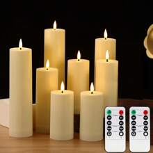 12pcs Candle Set + New Fake Candles + Electronic Flameless Candle Lights + ABS Material + Remote Control High-End Candle Lights + Suitable For Romantic Atmosphere, Birthday Romance, Wedding Creative Timed Candles (Batteries Not Included)