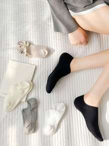 1 Paar Damen einfarbige Mode Unsichtbare Socken, geeignet für den täglichen Gebrauch, vielseitig für alle Jahreszeiten, Paar-Stil Lässig Socken für Herbst und Winter