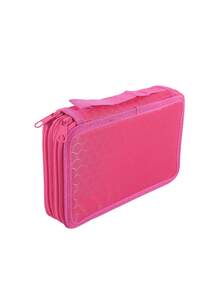 1 túi đựng bút chì 3 lớp, túi đựng đồ dùng học tập đơn giản di động cho trường trung học phổ thông & văn phòng, hộp đựng bút chì, túi đựng bút chì, cặp đi học - Màu tím hoa cà - Xem 27