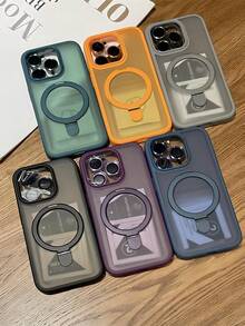 Two Different High-End Phone Cases, Namely The Magnetic Case With Bracket Function And The Magnetic Case Without Bracket, Do Not Turn Yellow, Have A Naked Feeling, Suitable For Apple 16/15/14/13/12/11promax/Pro/X/Xmax - 藍色 - 查看 4