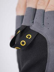 GOUNOD Half Finger Exercise Gloves With Widen & Lengthen Wrist Wrap Sweat-Wicking Training Gloves With Pull Ring Quickly Take Off Design Gym Sport Fitness Gloves. - Multicolor - View 5