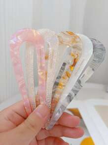 1pc Vintage Stylish U-Shaped Acetate Hair Clip For Women, Suitable For Ages 14+, Daily Decorative Accessory, Perfect Mother's Day Gift Hair Combs Combs For Hair Side Comb