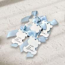 Custom Silver Acrylic Mirror Tags, Teddy Bear Party Gift Tags, Teddy Bear Teen Baby Shower Return Gift Tags, Birthday Gift Tags, Thank-You Gift Tags, Multi-Functional, Highly Decorative, Reusable, Exquisite And Stylish, High Quality, Colorful, Modern Style, Customizable, Personalized, Unique, The Ideal Gift For Him/Her, The Ideal Gift For Her, Boyfriend, Dad, Girlfriend, Mom, Family, Friends, Tea Room, Home, Garden, Office, Anniversaries, Valentine's Day, Mother's Day, Birthday, Father's Day, Graduation Ceremony, Wedding, Housewarming Party, Christmas Decorations, Home Decor Gifts. - Silver - View 3