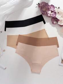 5 chiếc/gói Quần lót tam giác thể thao gợi cảm không đường may thoải mái thoáng khí cho nữ - Nhiều màu - Xem 5