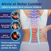 Apoyo Lumbar Soporte Lumbar para Sillacon Espuma con Memoria Diseño Ergonomico Transpirable Aliviar El Dolor de Espalda Adecuado para Auto Viajes y Hogar - Negro2 - Ver 5