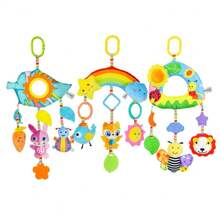 Infant Hanging Cute Animal Rattle Soothe Car Plush Toys - Rabbit, Bee, Cloud, Star