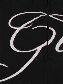 Women's Autumn Long Sleeve Hooded Sweatshirt Set, Zip Design, "Girl" Letter Print, Comfortable Sweatpants, Suitable For Travel And Outdoor, Autumn Casual Outfit - 黑色 - 查看 4