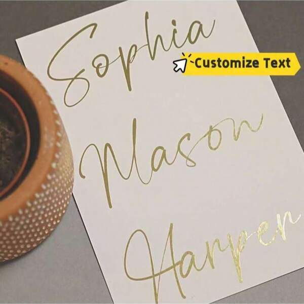 Custom Name Stickers,Water Bottle Stickers,Laptop Stickers,Roller Stickers,Name Stickers, Name Vinyl Stickers, Bridesmaids Proposal, Wedding Preferences, Tags, Bridesmaids Proposal Boxes, Bridesmaids Proposal Books, Bridal Party Gift Tags, Wedding Gifts Birthday Graduation,Multi-Functional, Ornamental,Reusable,Exquisite,Stylish,High-Quality,Colorful,Modern,Custom,Personalized,Unique,Home Refresh,Customized Wall Stickers