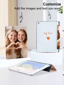 Funda personalizada para tableta compatible con iPad (A16) de 11.a generación de 2025, iPad de 10.a generación, iPad Mini 4/5/6/7, de 10.9/9.7 pulgadas, carcasa impresa personalizada por ambos lados, funda para tableta compatible con Samsung Galaxy Tab A9 Plus, Samsung Galaxy Tab S6 Lite de 10.4 pulgadas, funda plegable, ranura para bolígrafo incorporada, admite suspender/activar - Multicolor - Ver 1