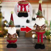 Juego de figuras de peluche - 1 pieza/3 piezas de Papá Noel, Muñeco de Nieve y Reno, con patas ajustables | Decoración festiva adorable para el hogar y fiestas, perfecta para familia, hotel o decoración de escaparate de tienda - Sin necesidad de energía, de vuelta a la escuela Día de San Valentín