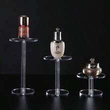 1PC Acrylic Round Display Stand Transparent Action Figure Display Stand Cosmetics Perfume Small Acrylic Display Stand Jewelry Watch Display Stand - Clear - View 4