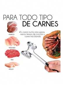 Meat Tenderizer Hammer Mallet Stainless Steel Utensils - Silver - View 2