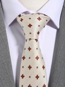 1pc Men's Fashion Floral Jacquard Pattern Necktie, Suitable For Suit, Formal Attire, Business, Wedding, Casual Occasions Men Necktie