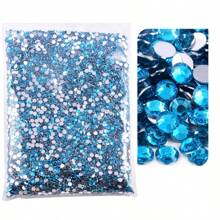 10000/5000 Pcs Bulk Pack 2-4mm Resin Non-Hotfix Rhinestone Loose Flat Bottom Plastic Crystal DIY Sparkly Strass Stones, Diamond Art Supplies