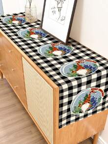 1pc Christmas Pattern Leaf Print Table Runner, Christmas Table Runner/Cloth, Suitable For Holiday, Party, Birthday, Dinner, Kitchen, Dining Room, Seasonal Home Decor - Multicolor - View 29