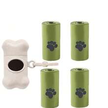 1. 草编宠物粪便袋分配器，骨头形状，户外遛狗袋收纳盒，搭配一次性宠物粪便袋，猫狗粪便袋 - 彩色 - 查看 4
