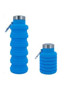 Collapsible Water Bottles 17oz,Odorless Silicone, Leak-Proof Foldable Reusable Bottle - Perfect For Travel Sports Gym Hiking Camping Cycling,Portable Leak Proof Sports Water Bottle With Carabiner