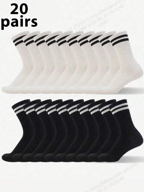 20 Stücke/Packung unisex lässige minimalistische Mode vielseitige atmungsaktive feuchtigkeitsableitende knöchelhohe Socken