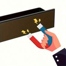 2 حبة/4 حبة سلة تخزين بلاستيكية مغناطيسية كبيرة، مناسبة للثلاجات والميكروويف والغسالات - رف تخزين مطبخي متعدد الوظائف، حامل توابل مغناطيسي جانبي بدون ثقب أو لصق، قابل للفصل