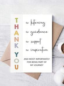 PC Cute Thank You Card To Teacher Appreciation Gift To Mentor, Educator, Pastor, Dad, Mom, Boss, Grateful For Your Support, Graduate Thanks Card For Teacher - Multicolor - View 11