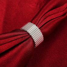 925 Sterling Silber Cut Out Ring für Frauen Mode Charme Hochzeit Verlobungs Schmuck Masche Ringe