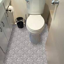 10 Peças Adesivos de Azulejo Cerâmico Autoadesivo Fosco de PVC, Papel de Parede com Estampa de Pedra Cinza, Adesivo de Parede e Piso para Decoração de Casa, Cozinha, Sala de Estar, Banheiro, Quarto, Acessórios de Cozinha, Itens de Cozinha, Decoração de Cozinha, Azulejos de Piso, Piso