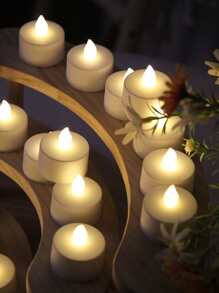 6/12/24 PCS Battery Operated LED Candles, Timed/Remote Control, Wish Candles, Tea Lights, Flameless LED Candle Lights, For Halloween, Valentine's Day, Christmas, Wedding, Party, Birthday, Home Decor And Other Holidays - Warm Light - View 4