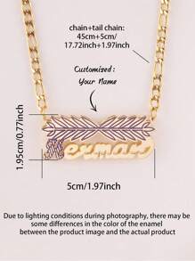 1 pièce Collier pendentif avec motif personnalisé de nom anglais, plusieurs styles disponibles, convient pour diverses occasions et pour un usage quotidien, cadeau parfait pour les festivals, bijou haut de gamme et raffiné