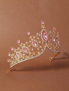 1 قطعة شريط رأس مرصع بالراين على شكل أميرة، مناسب للحفلات الرسمية والمناسبات المدرسية والرقص والأعياد والاستخدام اليومي، إكسسوار شعر أنيق وفاخر