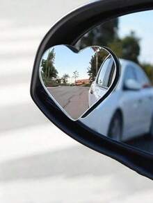 Heart-Shaped Blind Spot Mirror, Frameless Blind Spot Mirror, 360 Degree Wide Angle Convex Mirror, Square Blind Spot Rearview Mirror, Parking Mirror, Round Blind Spot Mirror, Car Accessories, Car Accessories For Women, Christmas, Car Decor - Love - View 8