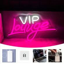 Cartello al neon a zona di curl, Justst Re/È un'atmosfera/VIP Lounge/Adulti solo cartello al Neon LED per bar e uomini, decorazione per pareti di stanze da donna, camera da letto, stanza del game, loung, club, arte da parete per feste, alimentato da 5V USB, controllo del pulsante, E per install.