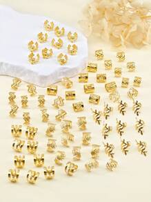 70pcs Metal Hair Beads, Hair Ties, Braiding Rings, Adjustable Metal Braiding Hair Accessories, Suitable For Dreadlocks