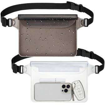 女士防水腰包，1 个装防水袋，带腰带，沙滩配件，非常适合划船、游泳、浮潜、皮划艇、海滩泳池、水上乐园，适合夏季度假、潜水、游泳、沙滩包、手机壳