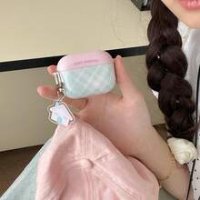 Minimalist Colorblock Plaid & Polka Dot 3 Earphone Case, Suitable For Women, Pro 2, Refreshing New 2/3 Wireless Bluetooth Earbuds Protective Case, Niche Style - Multicolor - View 7
