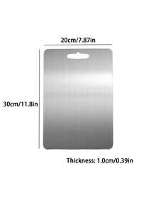 1 件不锈钢切菜板，2025 升级耐用厨房金属砧板，双面，适用于肉类、鱼类、蔬菜，可用洗碗机清洗，防滑