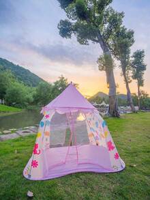 1pc The Cartoon-Themed Tent Is An Essential And Wonderful Item For Both Outdoor Camping And Indoor Setup.
