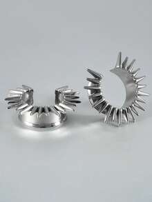 2PCS Punk Cool Copper Saddle Ear Plugs& Tunnels U Shape With Different Length Cone Stengther Ear Weight Gauge Piercing Earrings 8-25mm - 1 Pair Of U-tip Earmuffs - View 14