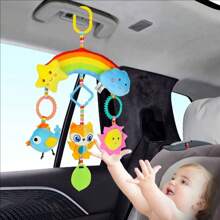 Infant Hanging Cute Animal Rattle Soothe Car Plush Toys - Rabbit, Bee, Cloud, Star