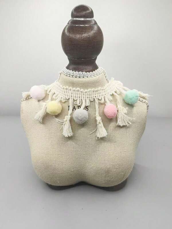 1 Pieza Colgante con borla de pompón de colores, borla de pompón de poliéster estilo bohemio, manualidades de costura DIY, borla decorativa para coser, adecuada para sofá, sombreros, decoración del hogar, accesorios de traje de danza