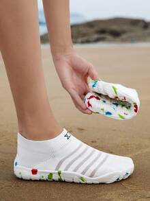 新款儿童透气沙滩游泳户外涉水防滑耐用速干水鞋 - 白色 - 查看 4