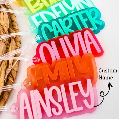 Backpack Name Tag | Backpack Name Keychain For | Personalized Name Tag | Diaper Bag Tag | Lunch Box Tag | Tag | Custom Name Tag Back To School, Colorful,Cute,Adorable,Funny,Kawaii,Y2K,Stylish,Unisex,Casual,Custom,Personalized,Unique,Customized,Ideal Gifts For Him,Ideal Gifts For Her,Her,Boyfriend,Girlfriend,Family,Friends,Delicate Romance, Utilitarian Chic