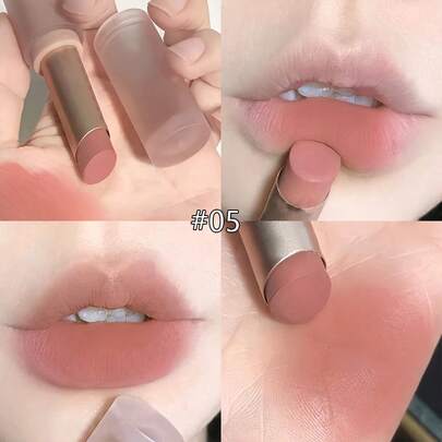 5 Color Options Matte Lipstick, Matte Velvet Waterproof Non-Fading Lip Gloss, Enhances Color And Brightens Lips, Suitable For All Skin Tones, Brown And Dark Lip Colors