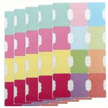 60 Writable Double Sided Adhesive Index Tabs - 12 Mixed Color Planner Stickers For Book Page Markers, Office & School Supplies, Durable Adhesive Page Markers, Planning Accessories For Organizational And Annotation Use | Vibrant Index Tabs | Flexible Adhesive Tabs,School Supplies,Back To School